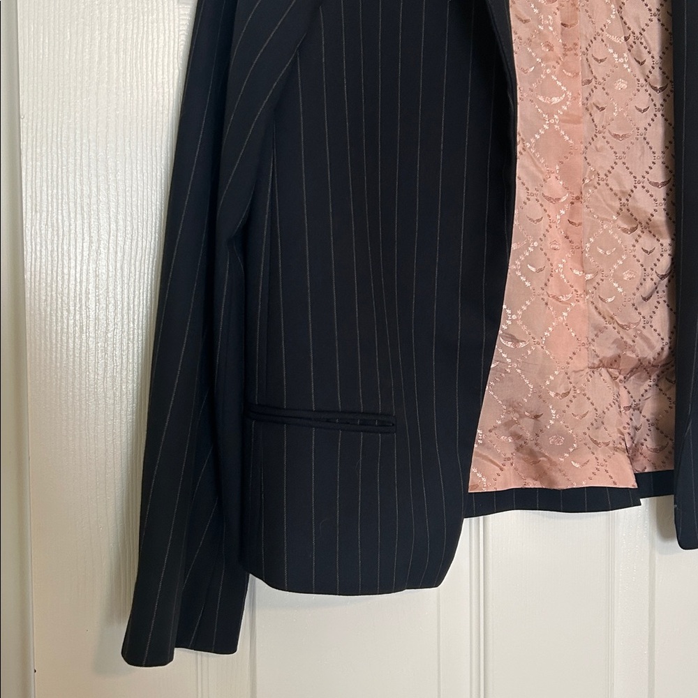 Zadig & Voltaire Volys Pinstripes Beaded Snake Blazer - Picture 4 of 11